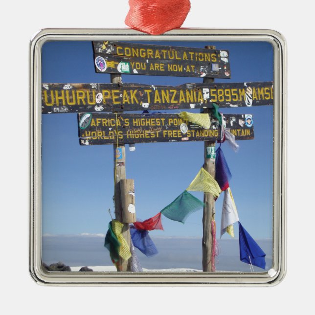 Adorno Metálico Cartel de la Cumbre de Kilimanjaro kenya (Frente)