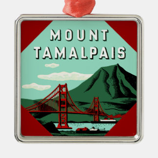 Adorno Metálico Cartel de viaje del Monte Tamalpais