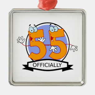 Adorno Metálico Cartel oficial de 55 cumpleaños