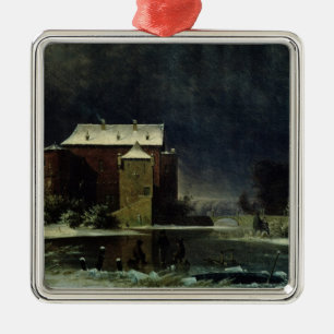 Adorno Metálico Casa encantada en la nieve, 1848