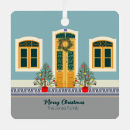 Adorno Metálico Casa festiva portuguesa de navidades