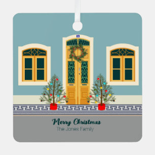 Adorno Metálico Casa festiva portuguesa de navidades