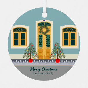Adorno Metálico Casa festiva portuguesa de navidades
