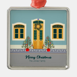 Adorno Metálico Casa festiva portuguesa de navidades