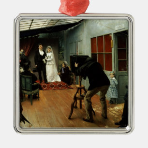 Adorno Metálico Casandose en el fotógrafo, 1878-9