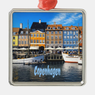 Adorno Metálico Casas del Canal de Copenhague Dinamarca Nyhavn