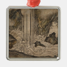 Adorno Metálico Cascada (arte paisajístico japonés) (Kano Motonobu