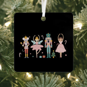 Adorno Metálico Cascanueces Ballet de Navidad Cute Fiesta