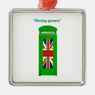 Adorno Metálico Casilla telefónica de Londres "en verde"