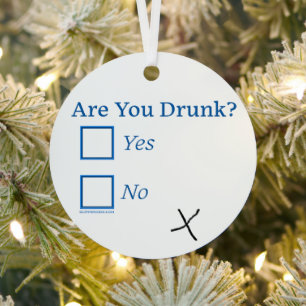 Adorno Metálico Casillas de verificación SlipperyJoe's Are You Dru