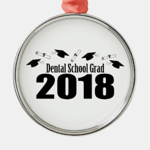 Adorno Metálico Casquillos y diplomas (negro) del graduado 2018
