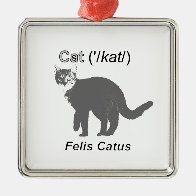 Adorno Metálico Cat Felis Catus (Frente)
