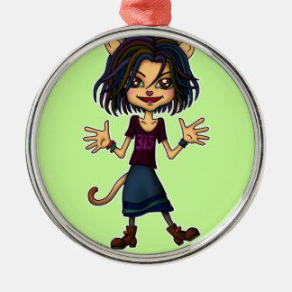 Adorno Metálico cat girl