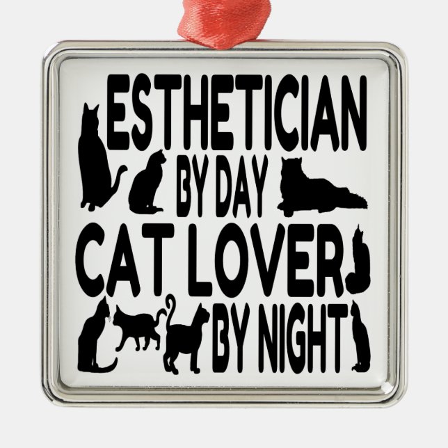 Adorno Metálico Cat Lover Esthetician (Frente)