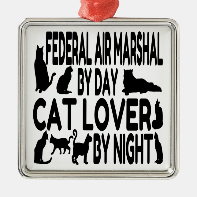 Adorno Metálico Cat Lover Federal Air Marshal (Frente)