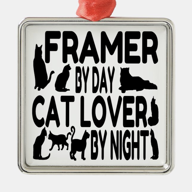 Adorno Metálico Cat Lover Framer (Frente)