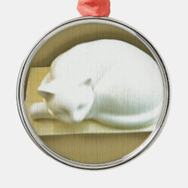 Adorno Metálico Cat on Gold Box II