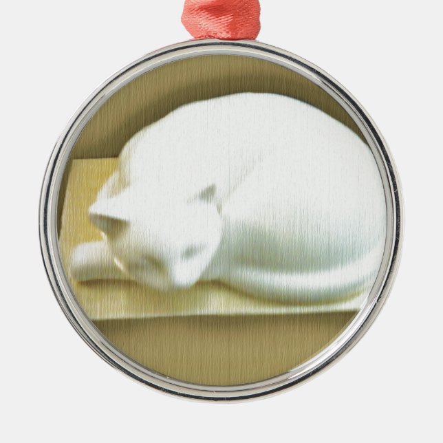 Adorno Metálico Cat on Gold Box II (Frente)