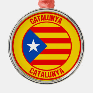 Adorno Metálico Cataluña redonda Emblem