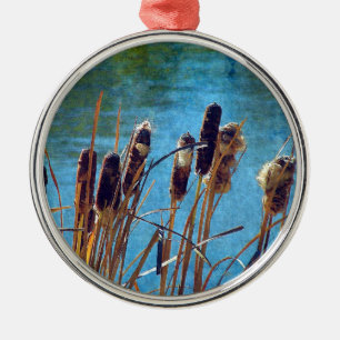 Adorno Metálico Cattails en la charca