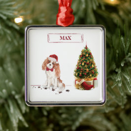 Adorno Metálico Cavalier King Charles Spaniel Navidades graciosos