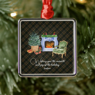 Adorno Metálico Caza Buchanan Original Moderno Tartán escocés Tart