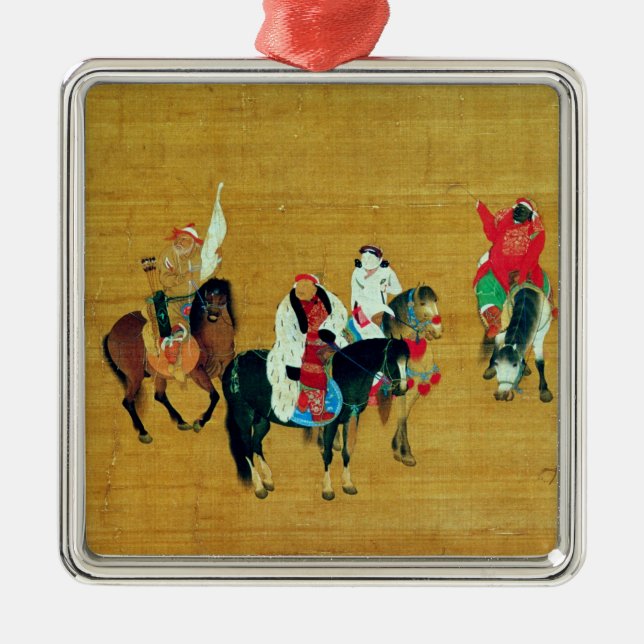 Adorno Metálico Caza de Kublai Khan, dinastía yuan (Frente)