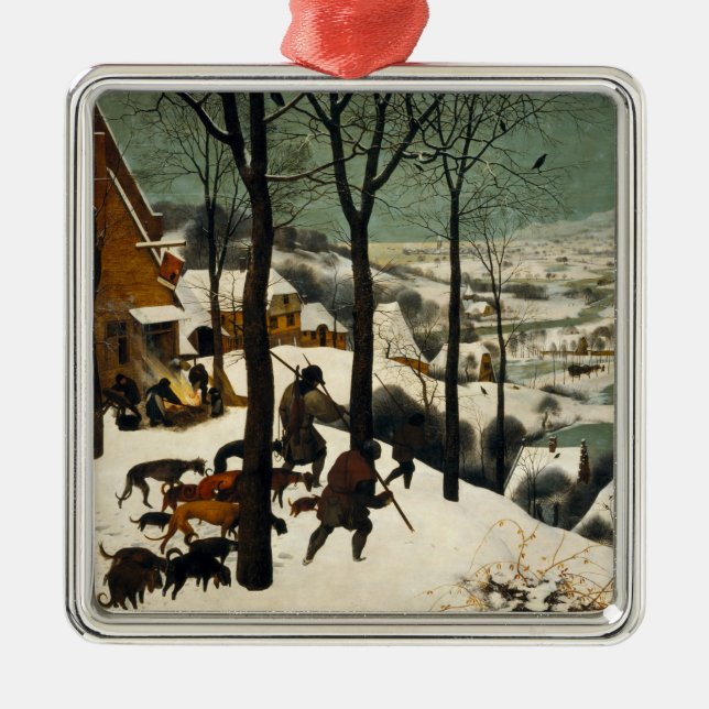 Adorno Metálico Cazadores en la nieve (por Pieter Bruegel, el anci (Frente)