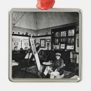 Adorno Metálico Cecil Aldin en su estudio