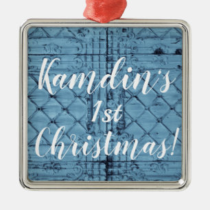 Adorno Metálico Ceilin Personalizado XMAS Ornament Rustic Tin Pane