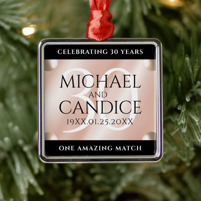 Adorno Metálico Celebración elegante del 30º aniversario de bodas  (Árbol)