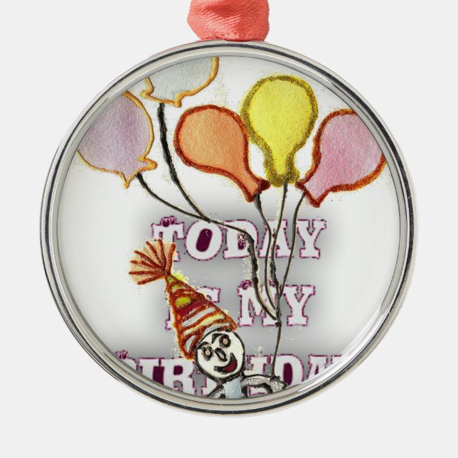 Adorno Metálico Celebrar con nuestro alegre saludo de cumpleaños (Frente)