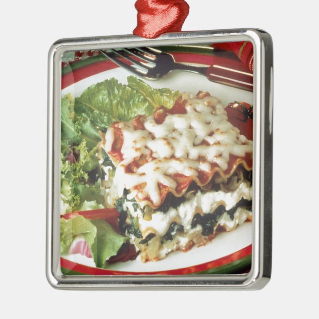 Adorno Metálico Cena de Lasagna (Izquierda)