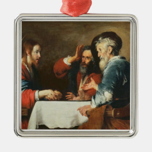 Adorno Metálico Cena en Emmaus (aceite en lona) 2