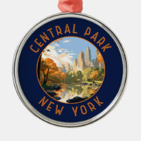 Central Park New York Círculo de angustia retro