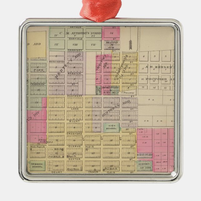 Adorno Metálico Centro de la arcilla, el condado de Clay, Kansas (Frente)