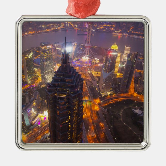 Adorno Metálico Centro de la ciudad de Shanghai (Frente)