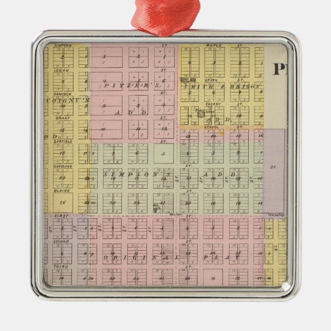 Adorno Metálico Centro de Pratt, el condado de Pratt, Kansas (Frente)