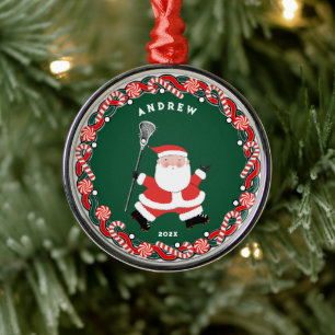 Adorno Metálico Cerámica Colectiva De Lacrosse Personalizada O