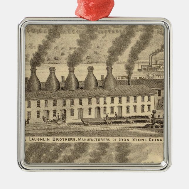 Adorno Metálico Cerámica de Ohio Valley, hermanos de Laughlin (Frente)