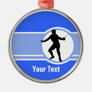 Adorno Metálico Cercado de la silueta; azul