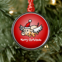 Cerdo de Navidad Volador