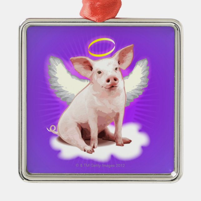 Adorno Metálico Cerdo del ángel (Frente)