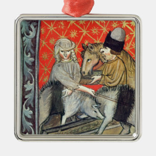 Adorno Metálico Cerdos y caballos de la cría