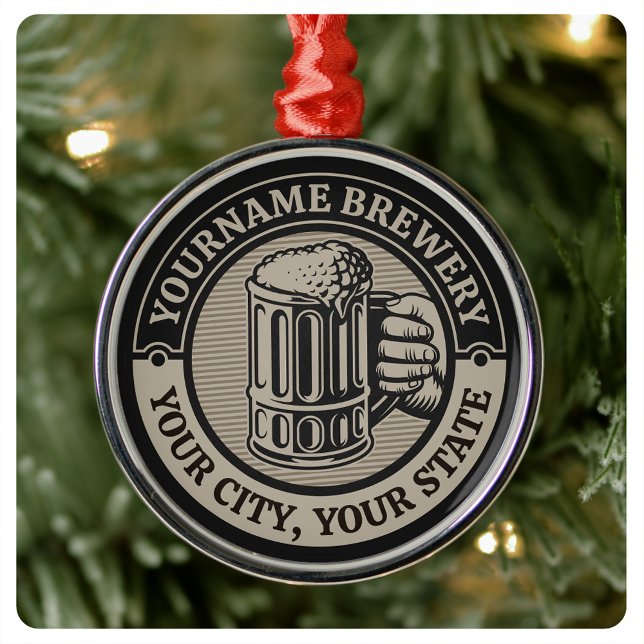 Adorno Metálico Cerveza de elaboración de nombres personalizados C (Subido por el creador)