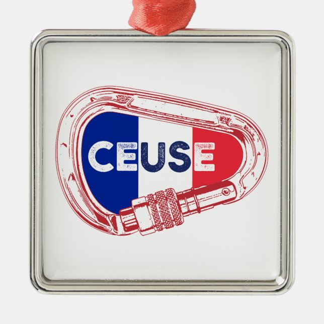 Adorno Metálico Ceuse France Rock Climber Carabiner (Frente)