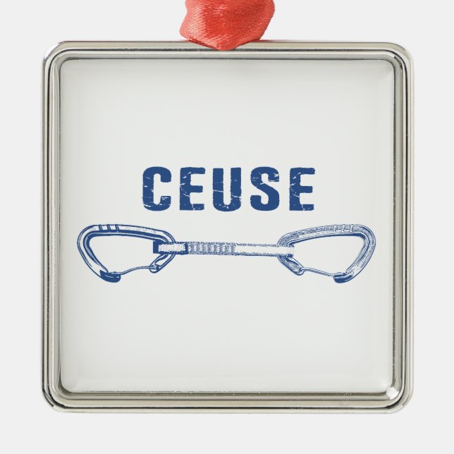 Adorno Metálico Ceuse France Rock Escalando Rápido (Frente)