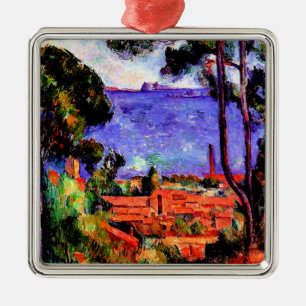 Adorno Metálico Cezanne - Vista a través de los árboles