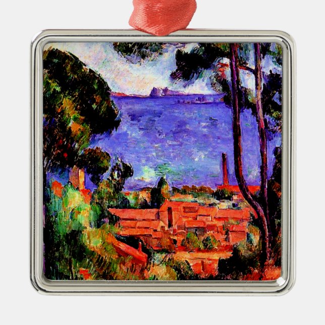 Adorno Metálico Cezanne - Vista a través de los árboles (Frente)