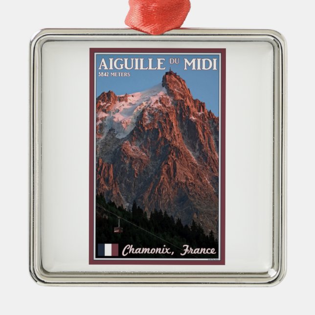 Adorno Metálico Chamonix - Aiguille du Midi (Frente)